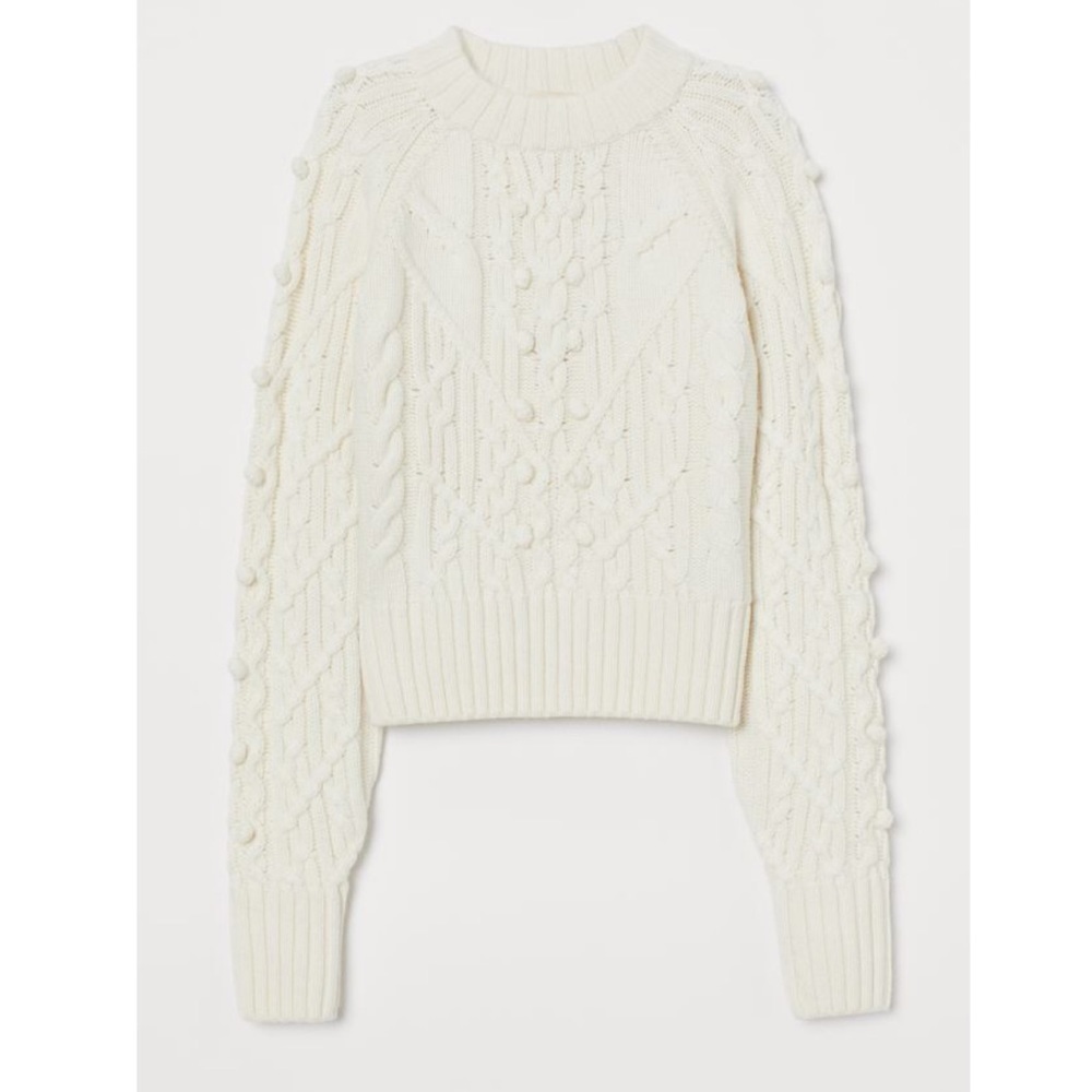 H&M Cable-knit Wool-blend Sweater
